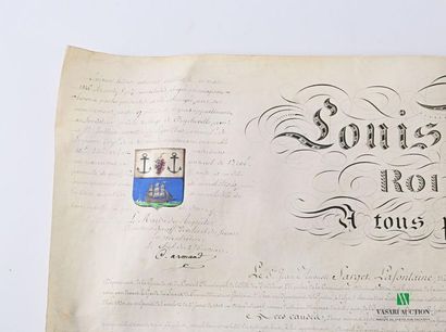null [LOUIS PHILIPPE - BARON SARGET]
Letter patent granting the title of Baron to...