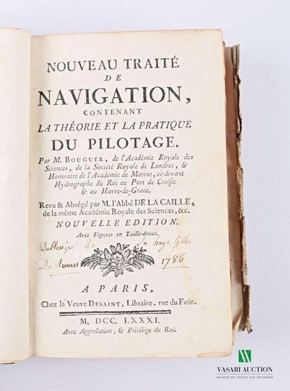 null BOUGUER M. - LA CAILLE Abbé de - New navigation treatise containing the theory...