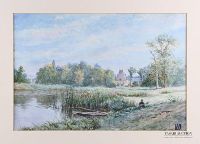 null MERY Paul (1850-?)
Vue de chateau depuis les marais
Aquarelle
Signée en bas...
