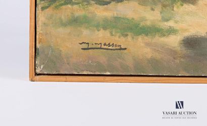  MASSON M. (XXth century) Breton Calvary Oil on canvas Signed lower left 70 x 44,5...