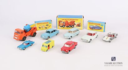 Set of eight miniature vehicles including:...