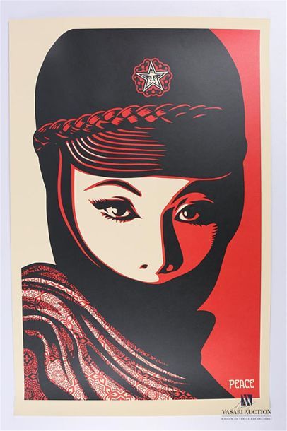 null Shepard FAIREY (né en 1970) 
Mujer Fatale - Peace
Impression offset sur papier...