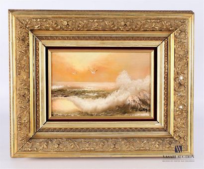 null H. GUGY
Waves crashing on rocks
Oil on canvas 
Signed lower right
20 x 30 cm...