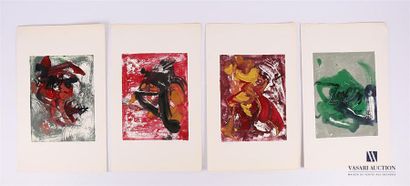  BYGODT Bernard (1939-2004) Set of twelve monotypes signed and dated 1968 at the...