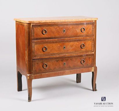 Chest of drawers made of veneer wood inlaid...