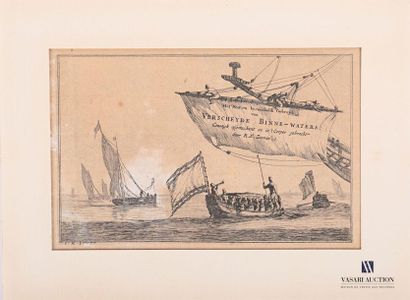  ZEEMAN Renier (1623 - 1667) after Marines Continuation of seven etchings. Later...