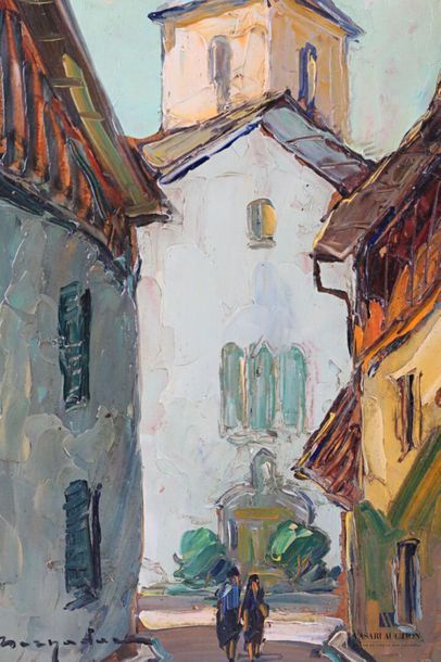 null BERNADAC Elie (1913-1999)
Church view
Oil on isorel
Signed lower left
33 x 24.5...