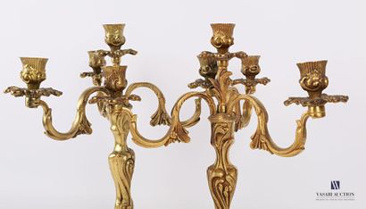 null Pair of four-armed bronze torches
(gilded)
Top. : 32.5 cm