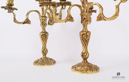 null Pair of four-armed bronze torches
(gilded)
Top. : 32.5 cm