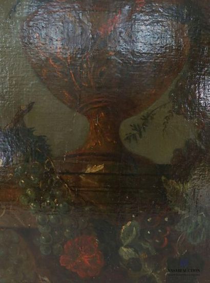 null BELLENGÉ Michel Bruno (c.1726-1793), Attribué à 
Bouquet de fleurs aux anémones,...