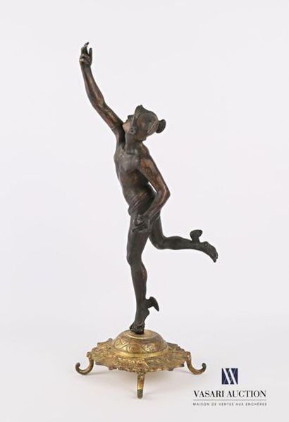 null DE BOLOGNE Jean (1529-1608), d'après
Mercure 
Bronze à patine brune
Socle en...