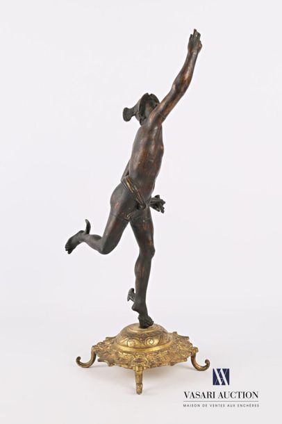 null FROM BOLOGNA Jean (1529-1608), after
Mercury 
Bronze with brown patina
Gilt...