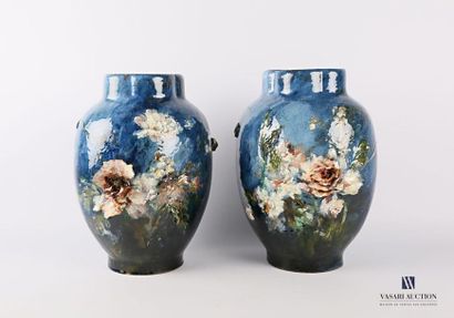 null HAVILAND & Cie - Atelier d'Auteuil (1872-1881)
Paire de vases en barbotine de...