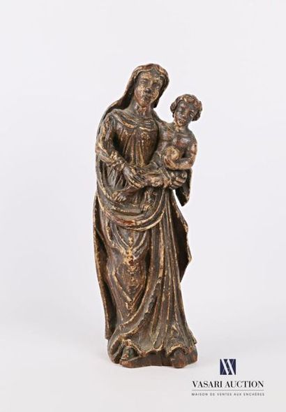 null Ecole française du XIXème siècle
Vierge à l'Enfant
Bois sculpté
Haut. : 34,5...