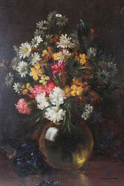 null CARME Felix (1863-1938)
Bouquet of flowers on an entablature
Oil on canvas
Signed...