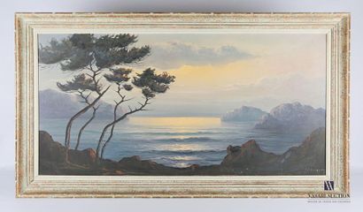 null J.D GARAT (20th century)
Sunset on the Ile de Bréhat
Oil on canvas
Signed lower...