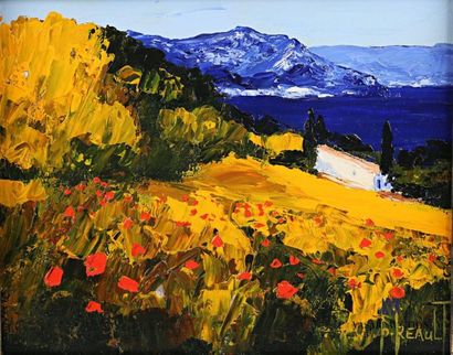 null REAULT Patrick (born in 1955)
View of poppy fields in Provence
Oil on canvas
Signed...