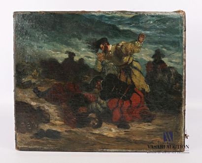 null ROYBET Ferdinand (1840-1920)
The attack 
Oil on canvas
Signed lower right
(a...