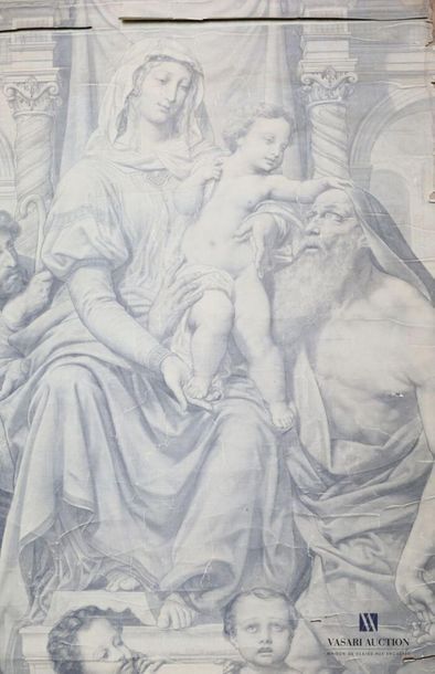 null JOLLIVET Pierre-Jules (1794-1871)
La Vierge à l'Enfant sur un trône entre saint...