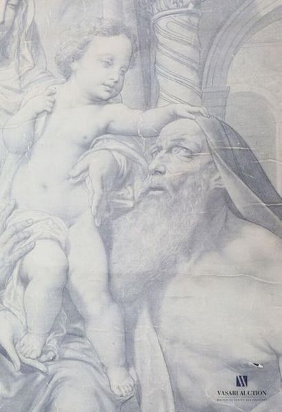 null JOLLIVET Pierre-Jules (1794-1871)
La Vierge à l'Enfant sur un trône entre saint...