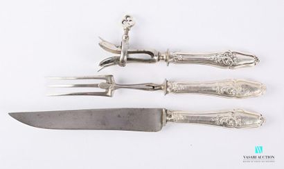 null Leg serving cutlery consisting of a serving knife and fork, leg handle, the...