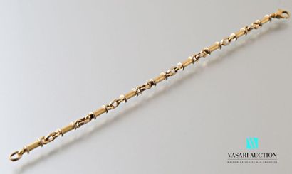 null MELLERIO
Soft bracelet in 750 thousandths yellow gold, tube links alternating...