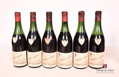 null 6 bottlesSAUMUR CHAMPIGNY Hospices de Saumur mise Clos Cristal - 1967
And. slightly...
