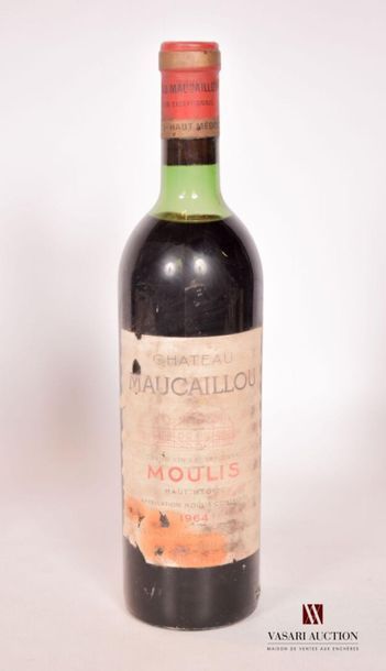 null 1 bouteille	Château MAUCAILLOU	Moulis	1964
	Et. très tachée et un peu déchirée....