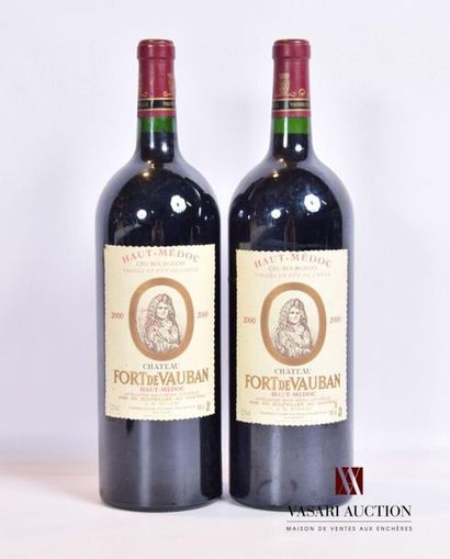 null 2 magnumsChâteau FORT DE VAUBANHaut Médoc CB2000
And. barely stained (1 point...