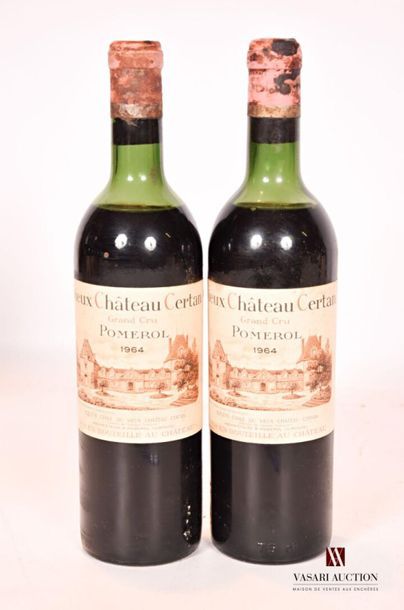 null 2 bottlesVIEUX CHÂTEAU CERTANPomerol1964
And. a little faded and stained. N...