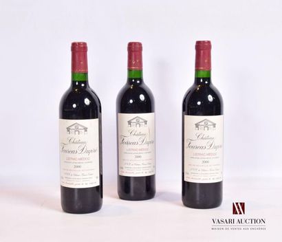 null 3 bouteilles	Château FOURCAS DUPRÉ	Listrac Médoc	2000
	Et.: 1 impeccable, 2...