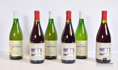 null Set of 6 bottles Savour Club set including:
3 bottlesCÔTE ROANNAISE "Trois Gros"1996
3...