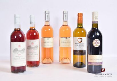 null Lot de 6 bouteilles de vins d'Autres Régions comprenant:		
2 bouteilles	CÔTES...