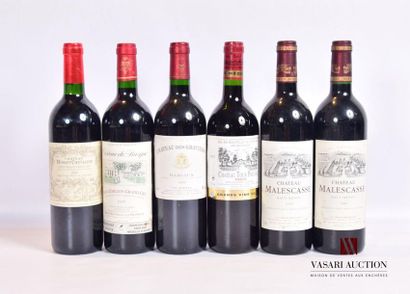 null Lot de 6 bouteilles comprenant :		
1 bouteille	Château MUSSET CHEVALIER	St Emilion...