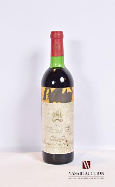 null 1 bouteille	Château MOUTON ROTHSCHILD	Pauillac 1er GCC	1974
	Et. de Motherwell,...