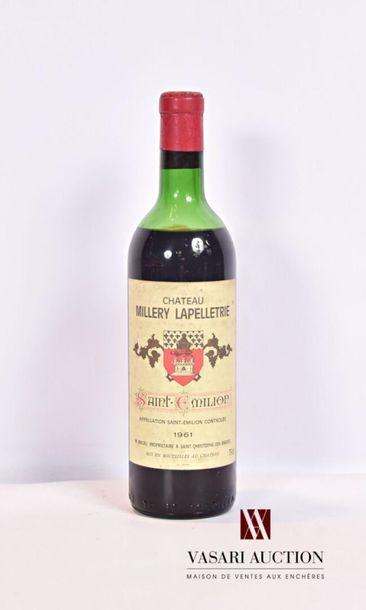 null 1 bouteille	Château MILERY LAPELLETRIE	St Emilion 	1961
	Et. un peu fanée et...