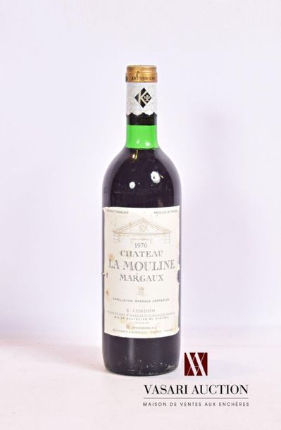 null 1 bouteille	Château LA MOULINE	Margaux	1976
	Et. un peu tachée , usée et un...