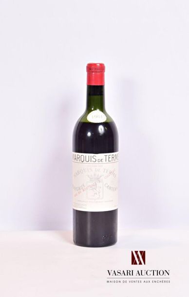 null 1 bottleChâteau MARQUIS DE TERMEMargaux GCC1961
And. barely stained and a little...