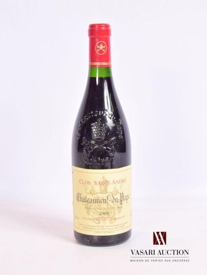 null 1 bottleCHATEAUNEUF DU PAPE mise Clos St André2000
And. a little bit stained...