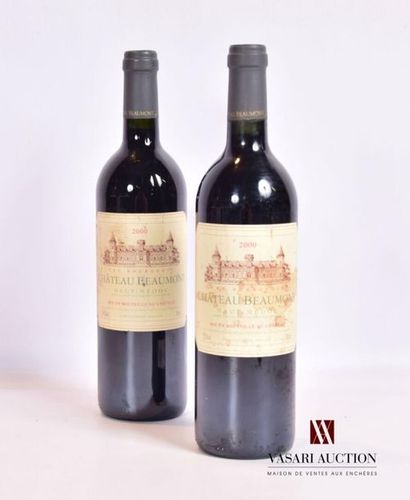 null 2 bouteilles	Château BEAUMONT	Haut Médoc CB	2000
	Et. tachées mais lisibles....