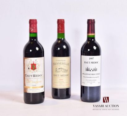 null Lot de 3 bouteilles comprenant :		
1 bouteille	Château CANTERAYNE	Haut Médoc	1995
1...