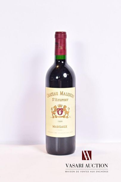 null 1 bottleChâteau MALESCOT SAINT EXUPÉRYMargaux1998
And. slightly worn and very...