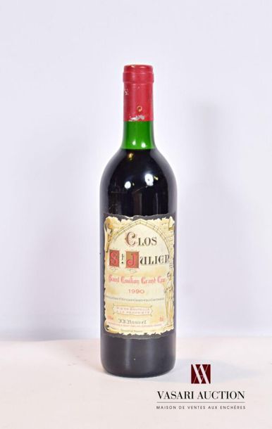 null 1 bottleCLOS SAINT JEANSt Emilion GC1990
And. barely stained. N: very high ...