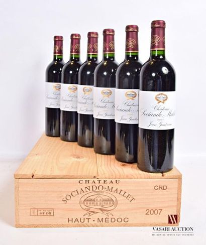 null 6 bouteilles	Château SOCIANDO MALLET	Haut Médoc	2007
	Et. impeccables. N : bas...
