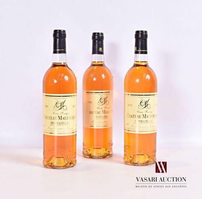 null 3 bouteilles	MONBAZILLAC "Cuvée Prestige" mise Château MALFOURAT		2003
	Et....