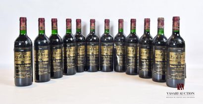 null 12 bouteilles	DOMAINE DES CAILLOUX	Bordeaux	1989
	Et.: 4 un peu tachées, 7 un...