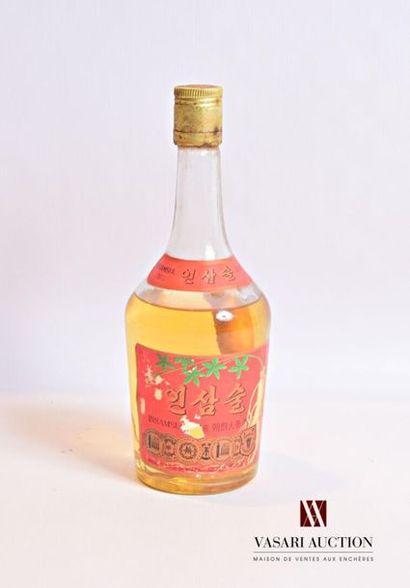 null 1 bouteille	Acool Coréen INSAMSUL à base de Ginseng		
	60 cl - 30°. Et. un peu...