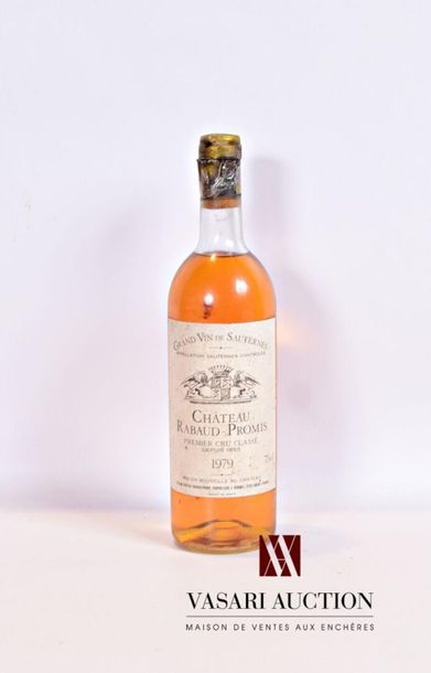 null 1 bouteille	Château RABAUD PROMIS	Sauternes 1er CC	1979
	Et. un peu fanée et...