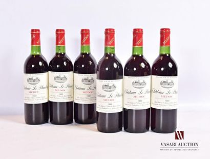 null 6 bouteilles	Château LE PLANTEY	Médoc	1980
	Et. impeccables. N : 5 bas goulot/...