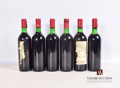 null 6 bouteilles	Château VIEUX MAILLET	Pomerol	1980
	Et.: 4 sans étiquettes, 2 avec...